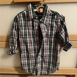 Janie and Jack Multicolor Plaid Button Down Shirt